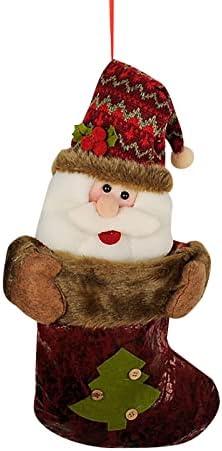 КСИОС Божиќна Декорација 2022 Божиќни Украси Празнични Чорапи Старец Торба За Подароци За Снешко Торба За Подароци Реквизити За Приказ