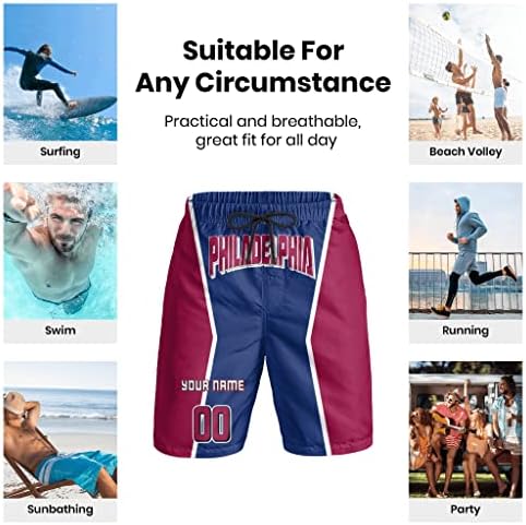 Обични кошаркарски шорцеви подароци за мажи млади деца додаваат број и име Сити плажа шорцеви Брза сува облека за плажа