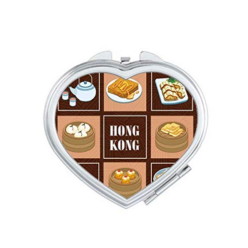 Хонг Конг Локална храна Кинеска огледало за зголемување на патувањето преносен рачен џеб шминка