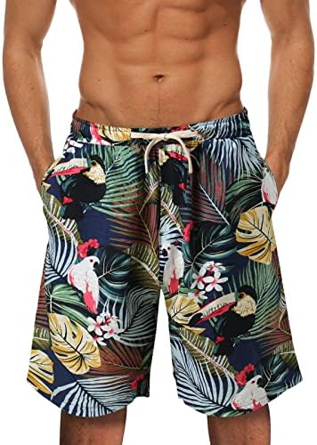 Роуди господа пливање стебла мажите летни печати кратки панталони лабави случајни кратки модни шорцеви од табла со табла со