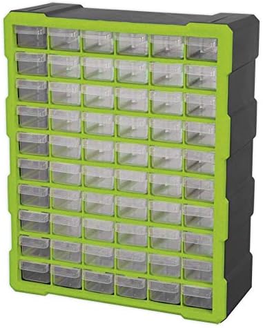 Sealey APDC60HV Кабинетот кутија 60 фиока - hi -vis зелена/црна