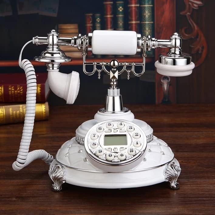 Zjhyxyh Домашна смола бронзена антички телефони хотели Телефон гроздобер телефонски раце без телефон