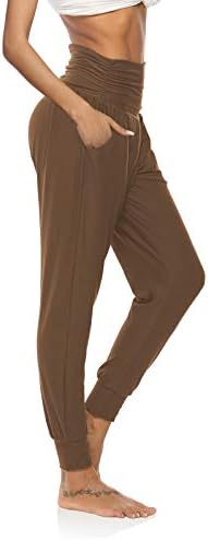 Dibaolong женски јога џемпери лабави тренингот џогери панталони удобни дневни панталони со џебови