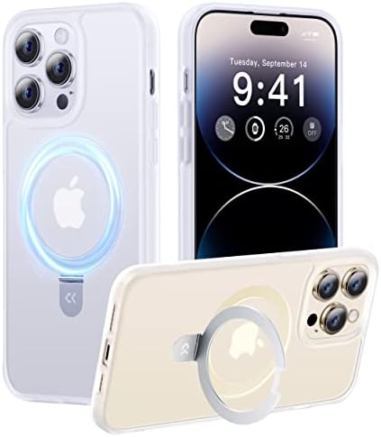 CASEKOO За Iphone 14 Pro Max Случај Со Магнетни Невидливи Штанд [Воена Заштита Капка] [Компатибилен Со MagSafe] Shockproof Тенок