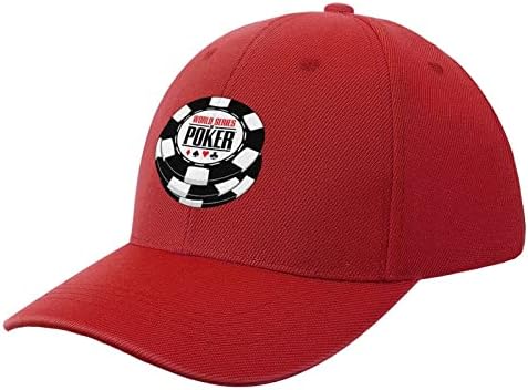 Weedkeycat WSOP Poker Man's Baseball Cap Polyester Trucker прилагодлива капа за голф -капа, жени