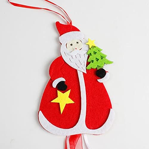 Креативни Божиќни украси не ткаени Божиќни дрвја Божиќни ленти со приврзоци керамички јајца