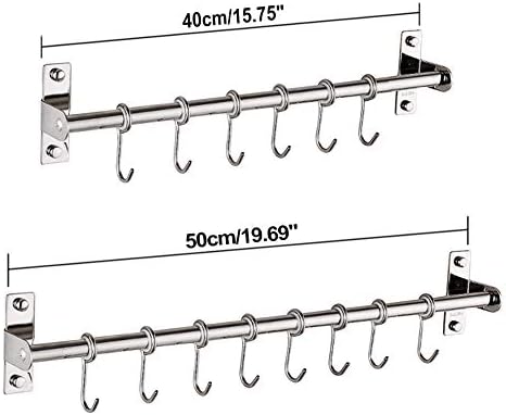 Закана за кујнски полица Лапи, Организатор на кујнски прибор од не'рѓосувачки челик Организатор на wallид монтиран тав сад за висина со 6/8 отстранливи