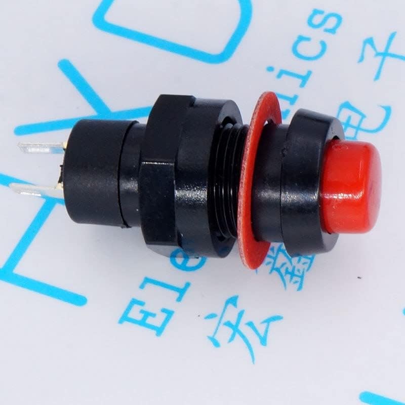 50 парчиња / црвено зелено DS211 Мал микро -прекинувач за прекинувач за заклучување на копчето за заклучување на копчето 10мм -10мм -10мм