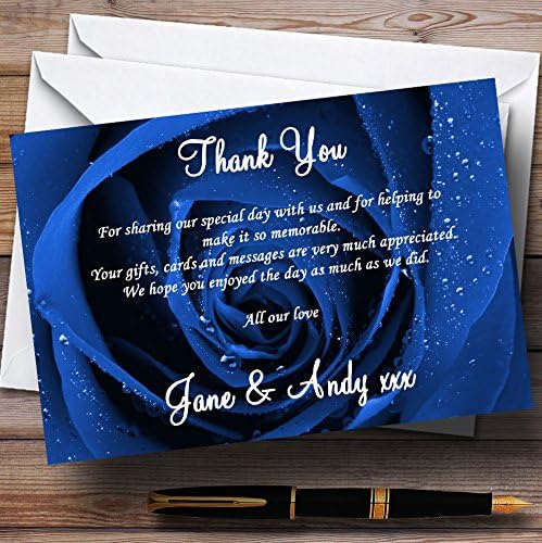 Зачудувачки кралски сина роза персонализирана свадба Ви благодариме картички