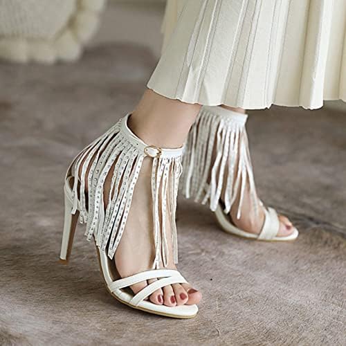Wasemerts жени чевли се лизгаат на сандали летни ресели пета сандали жени чевли мода високи потпетици сандали чипка на потпетици сандали за жени
