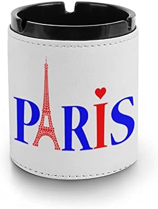 Loveубов срце Париз Ајфел кула Пу кожа пепел цигари цигари држач за фиока за таблети за домашни автомобили