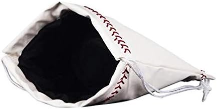 Зумер Спорт ЛСУ Тигри Бејзбол Кожна Торба За Ранец за Рамо - изработена од истите точни материјали како бејзбол-Бела Со вистински црвени