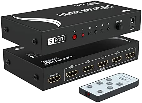 1 ПАРЧИЊА HDMI Прекинувач 5 Порта + 1 ПАРЧИЊА HDMI Квм Прекинувач 8 Порта