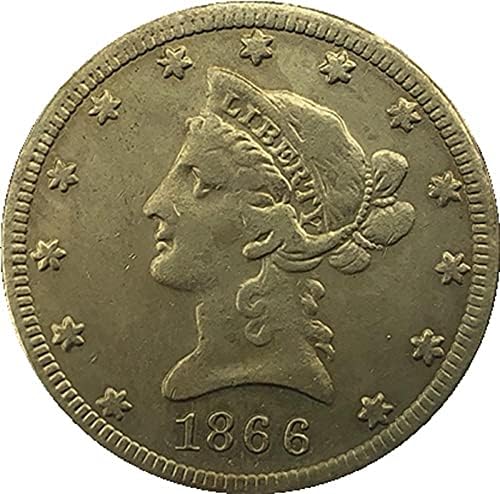 Ада Криптовалута Криптовалута Омилена монета1866 Американска Слобода Орел Монета Позлатена Копија Монета Комеморативна Колекција На Монети