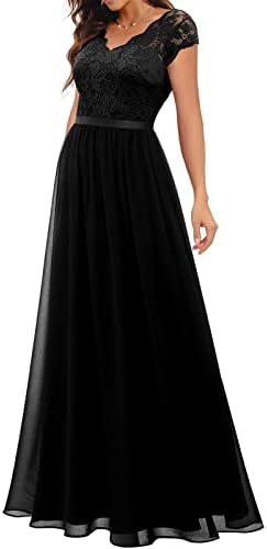 Maxенски макси фустани, женски случајни цветни печатени макси фустани кратки ракави забава долг фустан