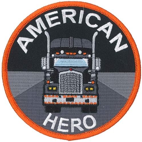 Американски херој -лепенка - лого на камионџии, висока нишка рајон патриотска железо -на топлина запечатена поддршка за лепенка