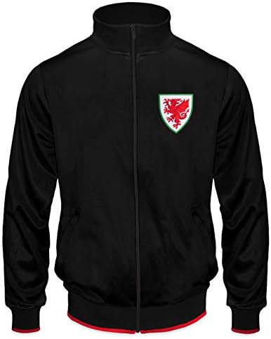 Официјален фудбалски подарок на Велс Симру Фав, ретро -патека за ретро -патека Топ јакна