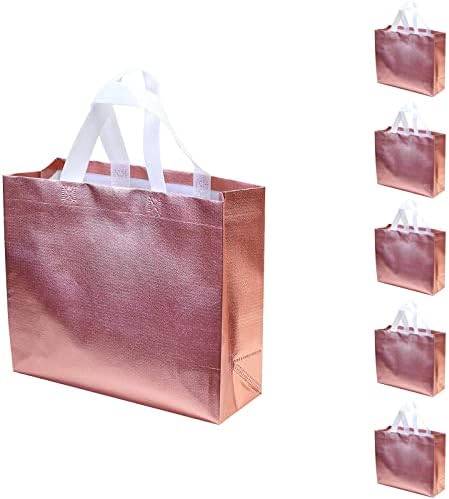 Комплет од 12 Сјајни Торби За Намирници За Повеќекратна Употреба Торби За Подароци За Повеќекратна Употреба Со Рачки Моминска Торба За Подароци