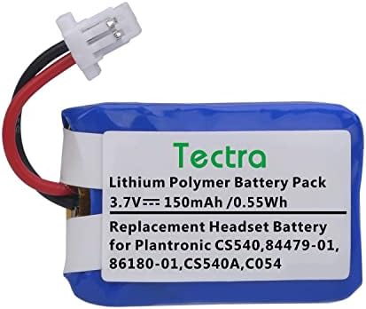 Tectra CS540, C054 Замена На Батеријата, 84479-01, 86180-01 Батерија За Plantronics CS540, CS540A, C054 Безжични Слушалки, 4-Пакет