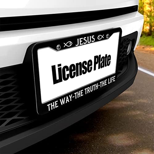 Рамка за регистарски таблички Исус, начинот на кој вистината ја означува тагерската лента за таблички за автомобили, држач за автомобили