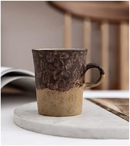 Wionc керамички чаша рачно изработена камења кафе чаша кригла Ретро мини концентрат чаша испрати мешање лажица чаша чаша за