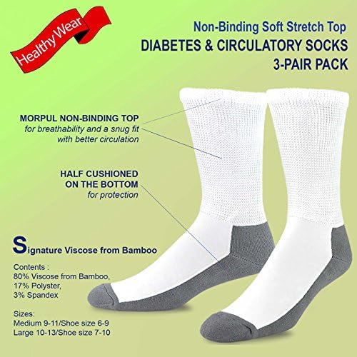Teehee viscose од бамбус перница екипа дијабетични чорапи за жени и мажи мултипак