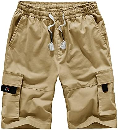 РТРДЕ мажи шорцеви за машка мода за џебни панталони памук памук со пет точки со комбинезони