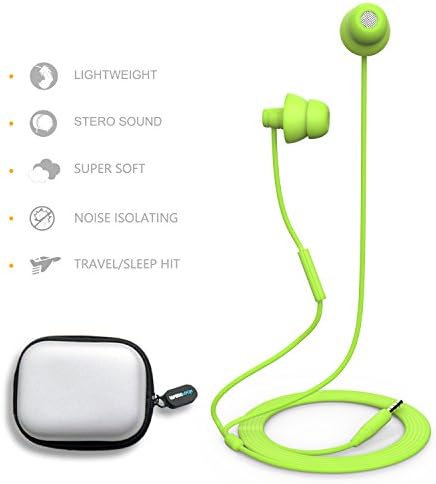 MaxRock бучава изолира слушалки за спиење слушалки за аудио книги, мобилни телефони, iPad и аудио уреди