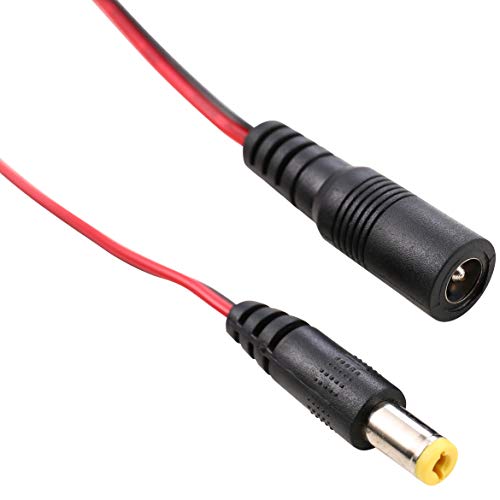 Uhppote DC Power Pigtial Cable 22awg DC 2,1 mm x 5,5 mm машки и женски конектори за домашна камера за надзор
