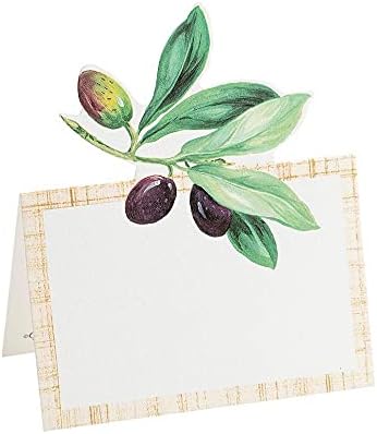 Картички за името на маслинката на маслинката, во природно - сет од 8