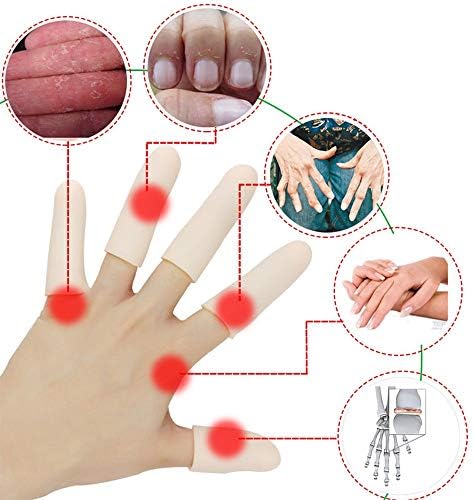 Капчиња за прсти Силиконски прсти за заштита на прсти на прсти на прсти на прстите им помагаат на перница и ја намалуваат болката од пченка, плускавци, вкоренети но?