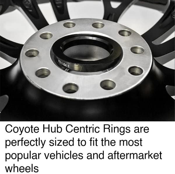 Делови за додатоци на тркала сет од 4 центрички прстен 87мм ОД до 77,8мм центар за идентификација, црн поликарбонат