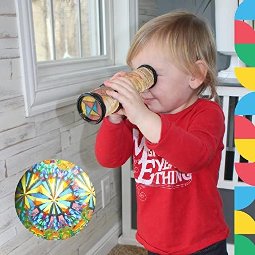 Зачудувачки играчки Калеидоскоп за деца - Златни гроздобер играчки, подароци за порибување за Божиќ и роденден, едукативна играчка