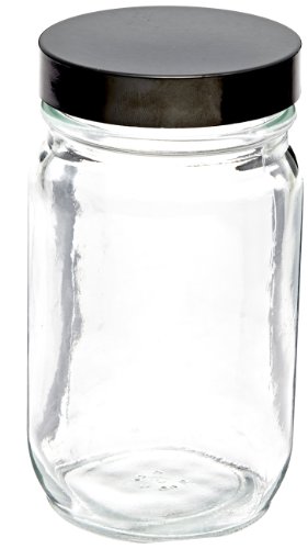 Kimmble Тип III Сода-Вар Стакло Килибар Широк Усти Шише со Тефлонски Лице Ldpe Наредени Капа Пена, Капацитет 8oz