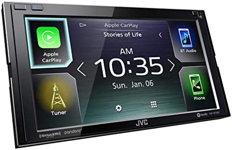 JVC KWM750BT Компатибилен Со Apple Carplay Android Авто Автомобил Мултимедијален Плеер-Двоен Din Автомобил Стерео, 6.8 Инчен Лцд