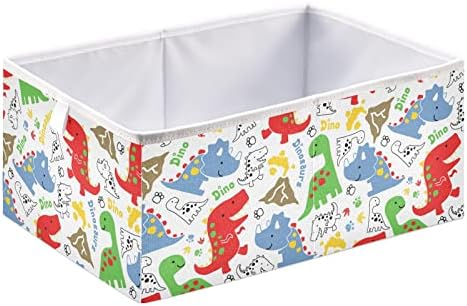 Емеливор Симпатична цртана филмови Диносауруси за складирање на коцки за складирање на корпи за водоотпорна корпа за играчки за канти за