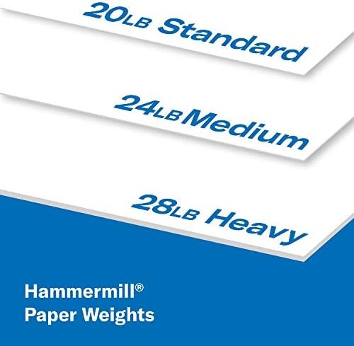 Хартија за печатач Хамермил, одлична бела 30% рециклирана хартија, 8,5 x 11 - 1 рем - 92 светла, направена во САД, 086710