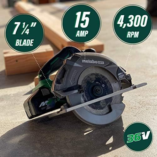 Metabo HPT 36V Multivolt ™ безжичен кружен пила | 7-1/4-во | Само тело на алатка | C3607DAQ4