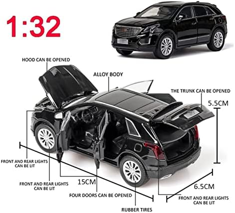 Скала модел на автомобили за Cadillac XT5 SUV Car Model Alloy Diecast Metal Model Комплети за автомобили за изградба на 6 врати отворени