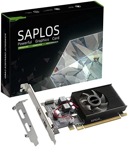 SAPLOS Radeon HD 6570 Графичка Картичка, Двојна HDMI, 1g GDDR3 64-битна, ВИДЕО Картички КОМПЈУТЕР, Низок Профил, Компјутер ГРАФИЧКИОТ ПРОЦЕСОР,