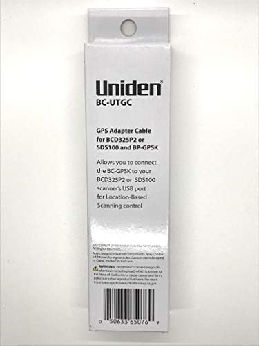 Uniden BC-UCGC GPS USB Кабел за употреба СО Bcd325p2 Рачен Trunktracker V Скенер, SDS100 Вистински I/Q Дигитален Рачен Скенер и BC-Gpsk Сериски GPS Приемник