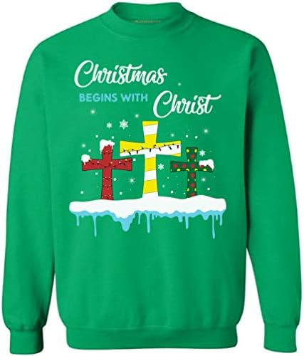 Незгодни стилови Исус Божиќен џемпер - христијанска религиозна маичка за Божиќ - среќна