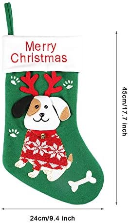Божиќен украс подарок за подароци за снег торбички украси дома со порибување кучешки кутии дома декор пред тремот Божиќни украси