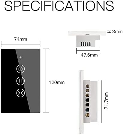 MoES WiFi Smart Curtain Switch Моторизиран ролетни ролетни ролетни прекинувачи за ролетни, далечински управувач на апликација за