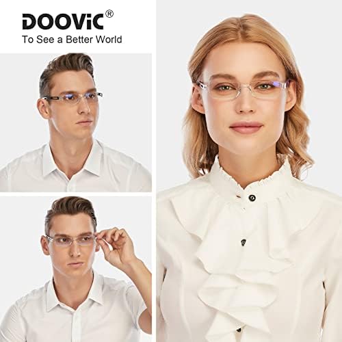 Doovic 5 пакет сино светло блокирање на очила за читање Компјутерски читатели Анти -очила 1,5