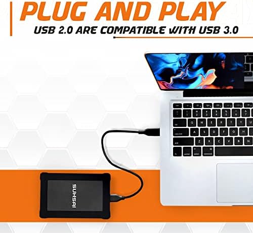 SUHSAI 320gb Солиден Пренослив Надворешен Хард Диск 2.5 Резервен Уред За Складирање СО USB 3.0 Брзина До 5Gbps, хардиск За Mac, Xbox, Windows, Игри, Лаптоп, PS4, PS5
