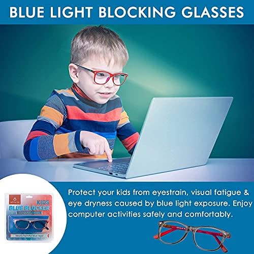 Оптикс 55 Сина Светлина Блокирање Очила Девојки &засилувач; Момчиња | Анти Очила Сина Светлина Очила Деца Компјутерски Игри Очила