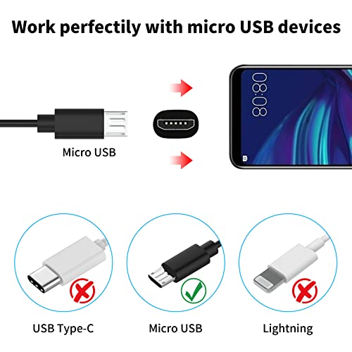 Кабел за полнење Acaget Micro USB 32ft, кабел за продолжување на напојувањето за Wyze Cam Pan V3 V2 Blink Mini затворен каса yi Home Dome