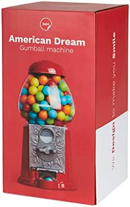 Балви Гумбал машина Американска банка за црвени монети и диспензер за бонбони, гума за џвакање, чоколади, ореви
