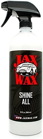 Jax Wax Shine All, Professional High Gloss, Облечување базиран на вода и заштитник за мотори, гуми, винил и пластика - 32 унца